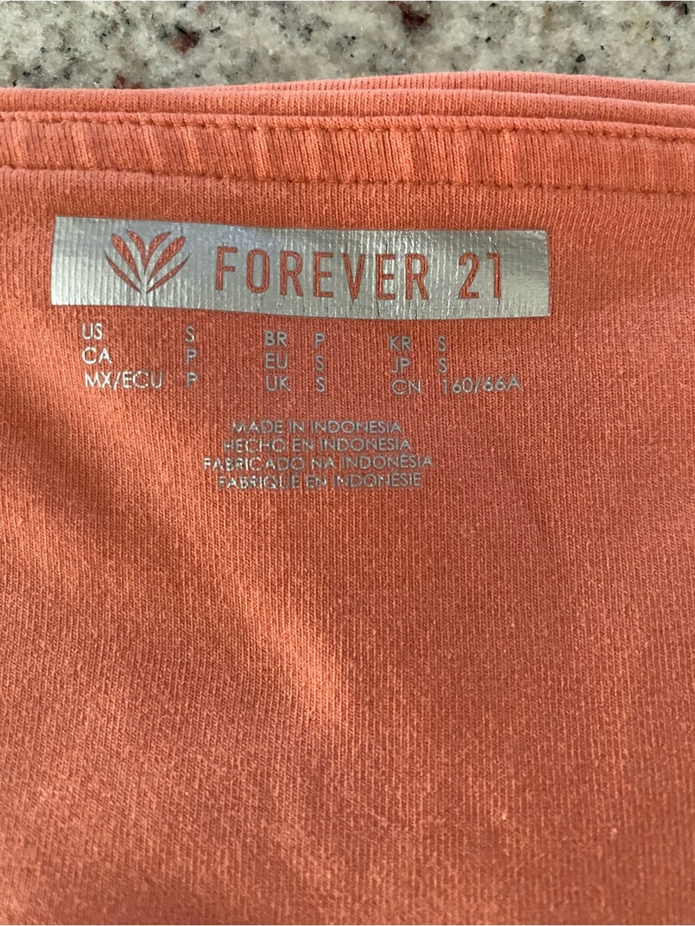 Forever 21 Coral Short Sleeve Tee